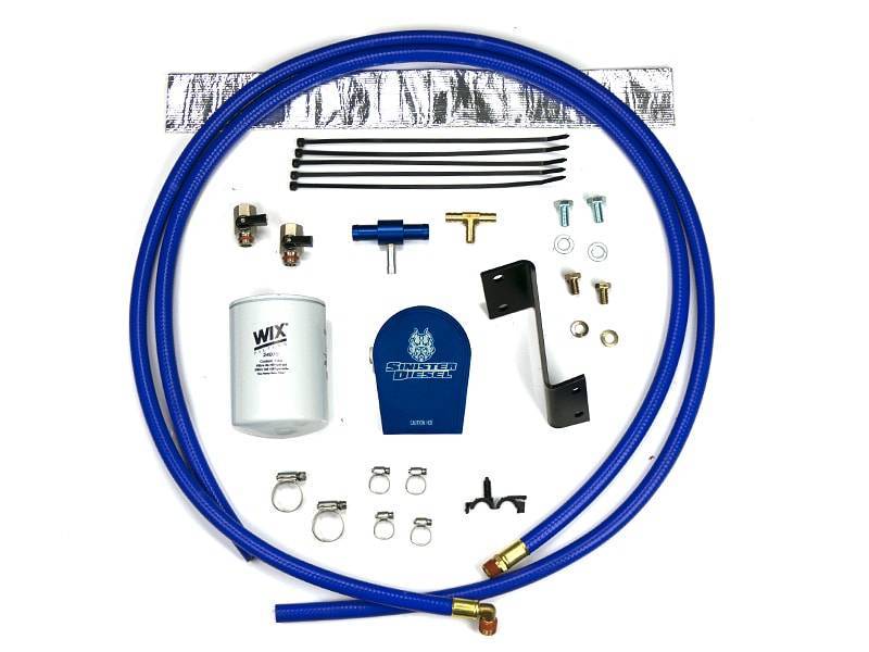GMC 2500 Coolant Filtration System - Sinister Diesel - Coolant Filter Bypass System - Sinister Blue - `11-`15 GMC 2500 Coolant Filtration System - Sinister Diesel - Coolant Filter Bypass System - Sinister Blue - `11-`15